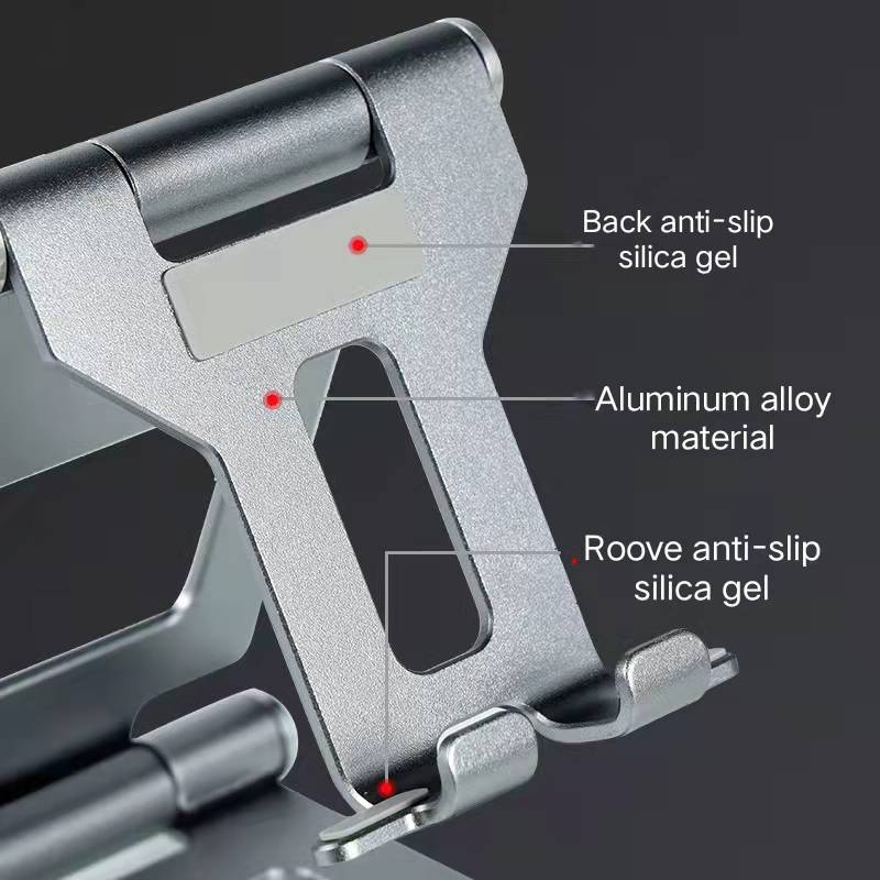 Új Tablet Phone Univerzális asztali konzol Kényelmes Alumínium Alloy Összecsukható telefon konzol